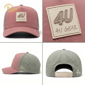 หมวกแก๊ปตาข่ายระบายอากาศกันน้ำ 4ugear แบบ 5 ชิ้น ปรับขนาดได้ 男女兼用 ตัดด้วยเลเซอร์ รูระบายอากาศ โพลีเอสเตอร์ Gorras - Product Image 6