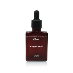 Flacon en verre plat de 30 ml, 50 ml, 100 ml, transparent avec impression sérigraphique, compte-gouttes <span class=keywords><strong>pour</strong></span> huile capillaire, huile à <span class=keywords><strong>barbe</strong></span>, crème <span class=keywords><strong>pour</strong></span> le visage, cosmétique - Product Image 1