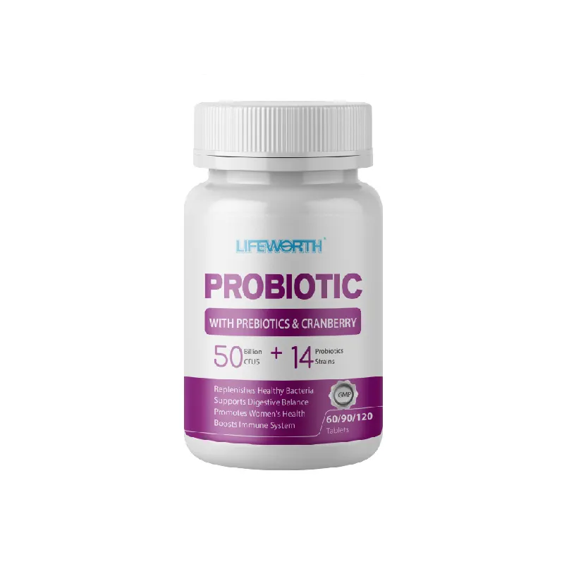 LIFEWORTH Supplément de capsules de probiotiques pour femmes et hommes avec enzyme lactase naturelle et fibres prébiotiques pour la santé digestive