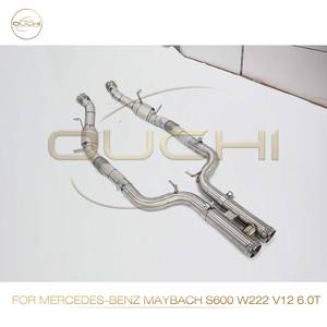 Sistema de Escape de Acero Inoxidable OUCHI, Alto Flujo, Downpipe de Alto Rendimiento para <span class=keywords><strong>Mercedes</strong></span> Benz <span class=keywords><strong>Maybach</strong></span> S600 <span class=keywords><strong>V12</strong></span> 6.0T, Protector de Calor para Automóvil - Product Image 6