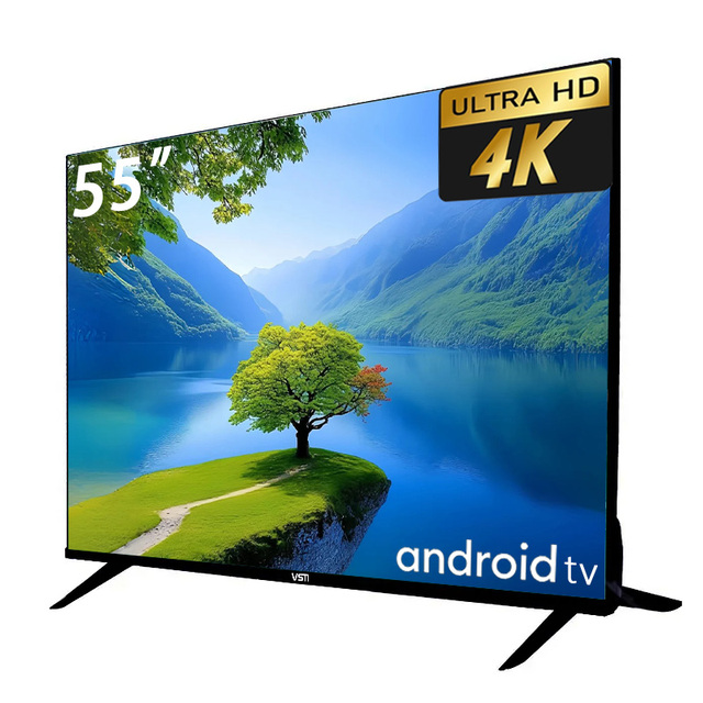VSTI 55-Inch Smart Android TV With LED Backlight WiFi 4K Ultra HD Variety Sizes Including 32 43 50 65 75 85-Inches
