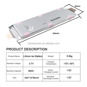<span class=keywords><strong>Batterie</strong></span> EV rechargeable au lithium-ion E63B 3,7 V 60 Ah 63 Ah, cellule polymère <span class=keywords><strong>LiPo</strong></span> NMC en pochette avec <span class=keywords><strong>support</strong></span> en plastique, vente en gros - Product Image 2