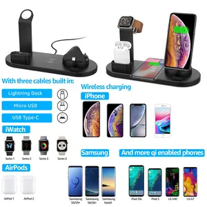 Phone Iphone Allkei Safety 15W Multifunction Fast Charging Phone Airpods IWatch 6 4 3 In 1 1 Qi Wireless Charger For Iphone 14 13 12 Pro Ma