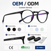 Lunettes à monture optique ronde TR90 classiques fabriquées à la main à des prix abordables lunettes d'ordinateur lunettes à lumière bleue pour hommes et femmes vente en gros