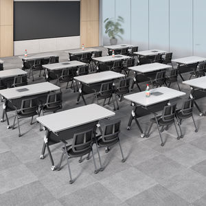 आधुनिक सम्मेलन डेस्क काले लकड़ी प्रशिक्षण डेस्क सम्मेलन टेबल संयोजन कार्यालय फर्नीचर डेस्क वीडियो कॉन्फ्रेंस के लिए कार्यालय फर्नीचर डेस्क - Product Image 5