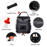 GARIDA Portable avec Pomme de Douche Commutable On/Off Solaire Camping Sac de Douche pour Camping Voyage Randonnée Plage 5 Gal 20L PVC