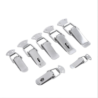 Loquet à ressort en acier inoxydable avec trou de verrouillage pour armoire/tiroir, œillet pour cadenas et finition zinguée