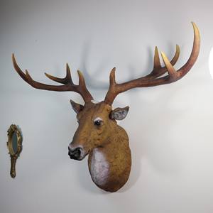 Testa di cervo in resina moderna a parete scultura in stile unico artificiale di <span class=keywords><strong>natale</strong></span> figurina per la decorazione dell'atrio di casa Hotel - Product Image 5