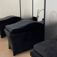Tapis d'extension de cils personnalisé pour salon de beauté et spa, matelas orthopédique incurvé en mousse à mémoire de forme pour lit en velours à cils fins ondulés
