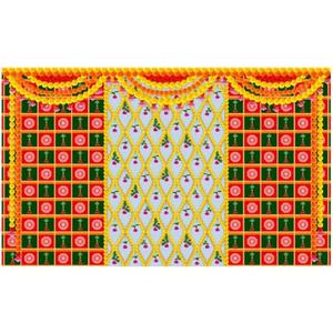 ฉากหลังผ้าพิมพ์ลายดิจิทัลขนาด 5x8 ฟุต สีสันสดใส ระบายอากาศได้ดี สำหรับตกแต่งงานแต่งงาน งานเทศกาล งานอีเว้นท์ บนเวที  หลากสี - Product Image 5