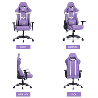 Chaise de jeu professionnelle en PU VANBOW, style traditionnel, avec tête pivotante, tissu synthétique durable pour la maison/le bureau