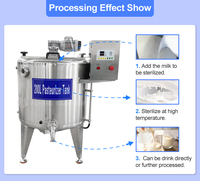 Promotion : Cuve de pasteurisation UHT à plaques pour la transformation des œufs, du lait et du jus, 100L, 200L, 500L, avec système de nettoyage