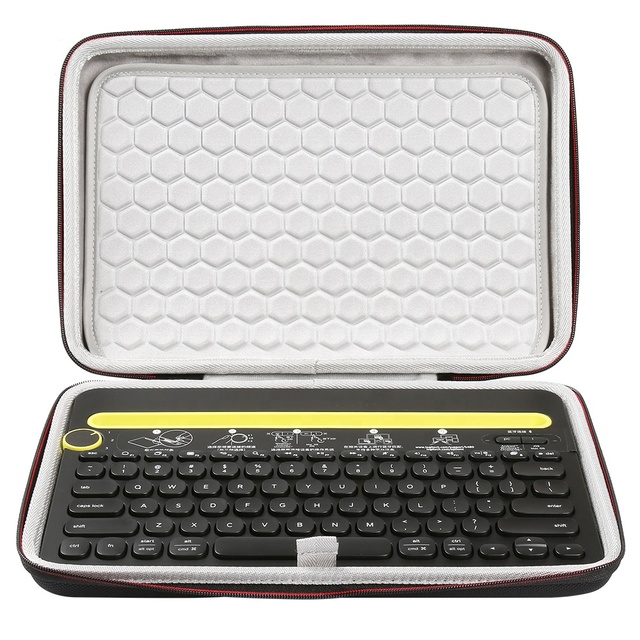 Custom Hard Storage EVA Case Zipper Closure for Keychron/Redragon Gaming Keyboard C3 Pro QMK/VIA 87 Keys Mechanical Keyboard Bag