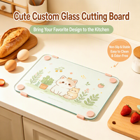 Planche à découper en verre trempé pour la cuisine, plaque en verre transparente pour comptoir, résistante à la chaleur