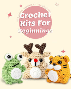 Kit de <span class=keywords><strong>Amigurumi</strong></span> Instrucciones <span class=keywords><strong>paso</strong></span> <span class=keywords><strong>a</strong></span> <span class=keywords><strong>paso</strong></span> Kit de animales para Kit de ganchillo para principiantes Juego de manualidades DIY - Product Image 1