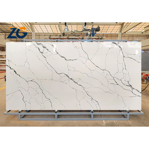 ZGSTONE Calacatta, losa de piedra de cuarzo blanco, encimera de cocina, losa de cuarzo Artificial de mármol para encimera de cocina de baño - Product Image 1