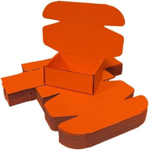 Caja de cartón corrugado color <span class=keywords><strong>naranja</strong></span> impresa a medida <span class=keywords><strong>para</strong></span> envíos de regalos con logo <span class=keywords><strong>para</strong></span> pequeñas empresas - Product Image 3