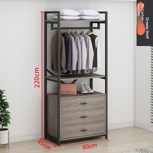 Étagère ouverte durable avec un <span class=keywords><strong>design</strong></span> moderne, adaptée aux vêtements de chambre à coucher ou aux vêtements de vente au détail - Product Image 6