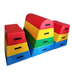 Kids Four-section Pommel Horse Soft Vaulting Jump Box multi-function Gymnastics Equipment