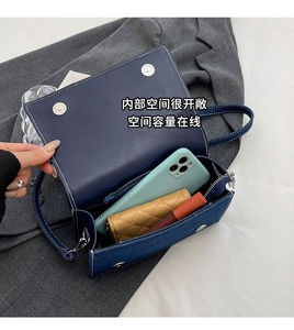 Nuovo arrivo borsa a tracolla Casual a spalla singola da <span class=keywords><strong>donna</strong></span> borse alla moda in Denim di colore a contrasto per <span class=keywords><strong>donna</strong></span> - Product Image 4