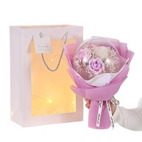 Karangan Bunga Mawar Besar Big Bounce Ball, Bunga Kering Abadi, Hadiah Hari Valentine & Festival Qixi, Cross-Border Babys Breath