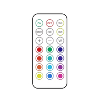 Mini lampe LED RGB à télécommande sans fil, piles AAA, design moderne, utilisation en chambre, intensité réglable, CRI élevé 80, durée de vie 50 000 heures