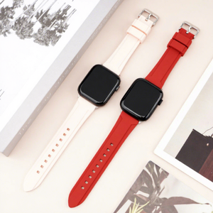 Bracelet de montre en silicone en gros pour Apple Watch Ultra 49mm SE 44mm 45mm avec boucle ardillon en acier inoxydable, bracelet de sport - Product Image 6
