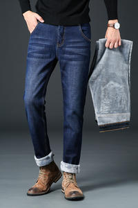 بنطال جينز كلاسيكي من الصوفي الداكن ذو علامة تجارية للرجال في الاتجاه في الولايات المتحدة ، بنطال جينز للرجال بحجم كبير - Product Image 2