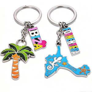 Llavero Abridor de Botellas de Metal Promocional, Personalizado, con Esmalte Brillante, Diseño Vintage de Dibujos Animados, Recuerdo Turístico de Ibiza - Product Image 2