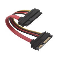 Cable de Disco Duro SFF-8482 de Cobre SAS de 29 Pines con Conectores de Datos y Alimentación SATA 7+15 Macho a SAS Hembra de 29 Pines