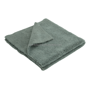 マイクロファイバータオル40x40cm長さと短いデュアルパイルエッジレスマイクロファイバークリーニングクロス洗車用掃除用超吸収性 - Product Image 1