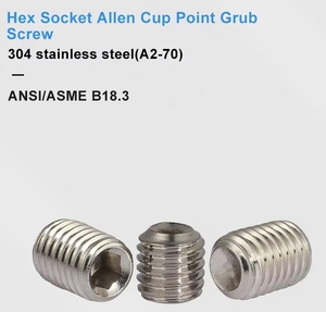 สกรูหัวหกเหลี่ยมปลายแหลม ISO <span class=keywords><strong>4029</strong></span> ขนาด M2-M16 DIN916 สกรูหัวหกเหลี่ยมปลายแหลม สแตนเลส ตัวยึดที่เชื่อถือได้ - Product Image 6