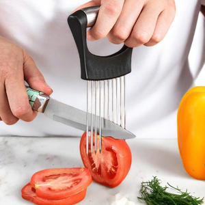 Soporte de Acero Inoxidable para Cortar Cebolla, Asistente para Rebanar Alimentos, Soporte para Rebanar Tomate y Cebolla, Tenedor para Cortar Verduras, Utensilios de Cocina - Product Image 6