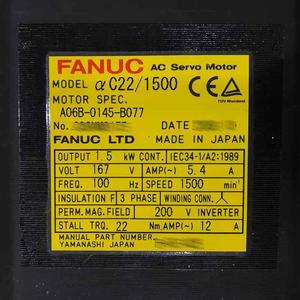 Fanuc A06B-0145-B077มอเตอร์ไฟฟ้ากระแสสลับแท้จากญี่ปุ่นควบคุมจาก CNC - Product Image 3