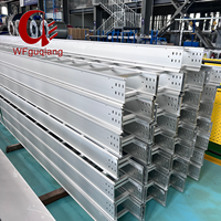 Rak Kabel Aluminium Alloy CE Ringan Non-Magnetik Anti-Korosi Tipe Tangga untuk Pusat Data, Perkabelan Industri Pesisir