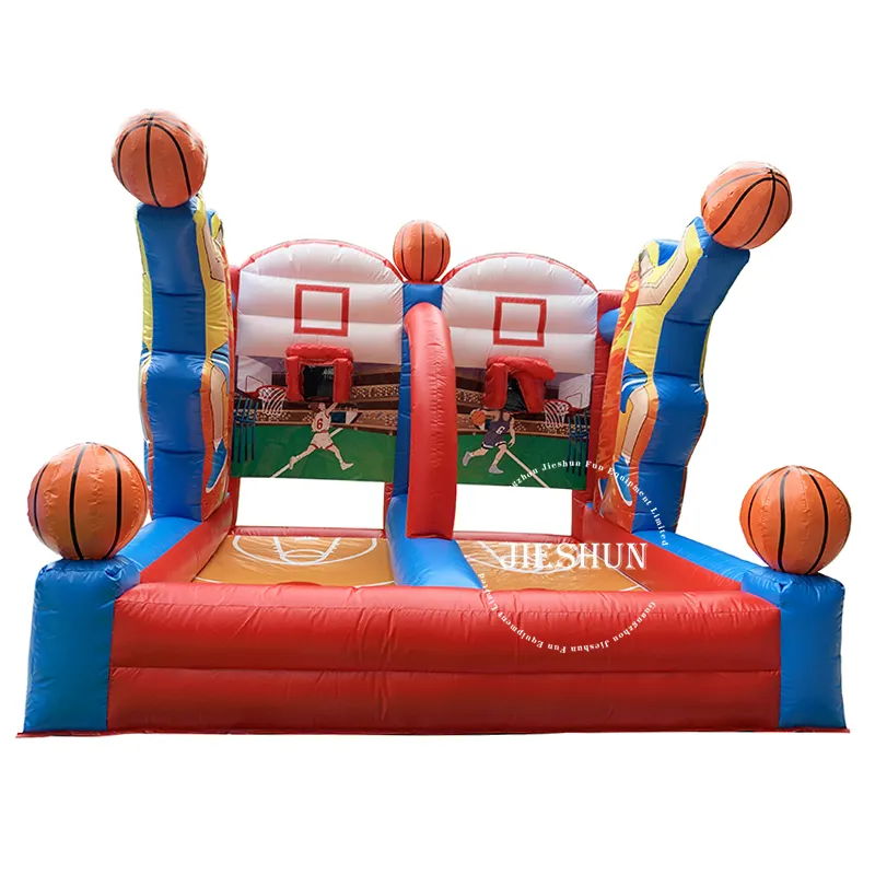 New design outdoor kids sports game inflatable basketball hoop Inflatable pitching box game for sale