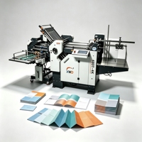 Machine à plier le papier automatique haute vitesse 480 mm A2 A3, plieuse transversale industrielle pour brochures, dépliants et manuels
