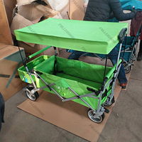 Chariot de camping pliable 2 en 1 Poussette de transport pour enfants et bébés Poussette de transport étanche Canopy Shopping Travel