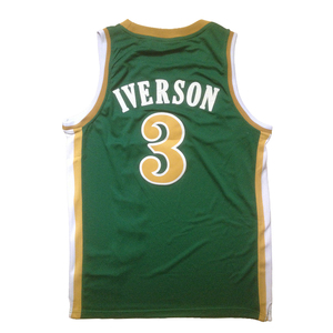 <span class=keywords><strong>Maillot</strong></span> de basket-ball vert de haute qualité <span class=keywords><strong>maillot</strong></span> de basket-ball de conception uniforme décontracté #3 <span class=keywords><strong>Allen</strong></span> <span class=keywords><strong>Iverson</strong></span> Bethel <span class=keywords><strong>maillot</strong></span> de lycée vert B - Product Image 2