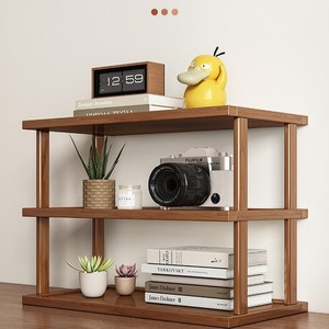 <b>Desktop</b> bookshelf, brown storage rack, multi-tiered water cup holder for office, study desk storage, kitchen countertop <b>shelf</b> - Product Image 1