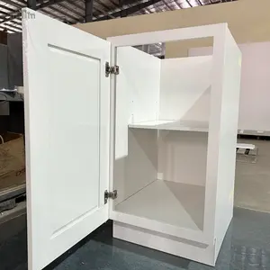 USA Spray Paint Modern Ready To Assemble Solid Wood Base White Shaker Kitchen Storage Cabinet For Kitchen