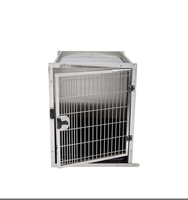 Cage de confinements pour animaux de compagnie moderne, taille S, entièrement en acier inoxydable, respirante, silencieuse, avec plateau en plastique YM-KA505S