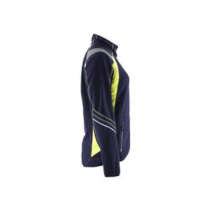 BLAKLADER - 497310108933S Veste micropolaire femme Bleu marine/Jaune haute visibilité-EAN 7330509684252 WORK JACKETS - Product Image 3