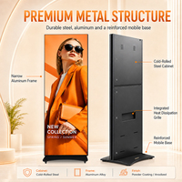 Pantalla LED Móvil para Carteles P2.5 P3 P4, Pantalla LED Publicitaria para Exteriores con Soporte de Pie, IP65, para Promoción de Lanzamiento de Productos
