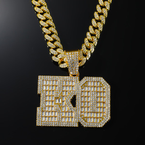 2026 Hot Selling Simple Design Hiphop Punk Letter KO Pendant Necklace Personalized Unisex's Alloy Necklaces Wholesale Jewelry - Product Image 1