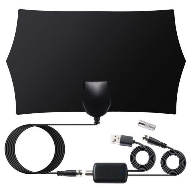 High Gain 1500 Miles New Flat Indoor Digital TV HDTV Antenna 4K Amplified with Long Range for Better Reception