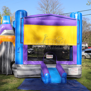Mega Tobogán Acuático de Mármol, Castillo Inflable Personalizado con Tobogán Acuático, Combo Inflable para Niños, <span class=keywords><strong>Alquiler</strong></span> para Fiestas al Aire Libre - Product Image 3