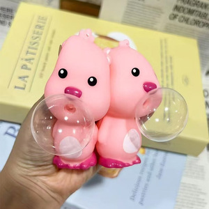 Porte-clés musical anti-stress Ruby Blows Bubbles Pops, adorable petit castor ludique, jouet pendentif pour sac, pour les 5 à 7 ans - Product Image 2