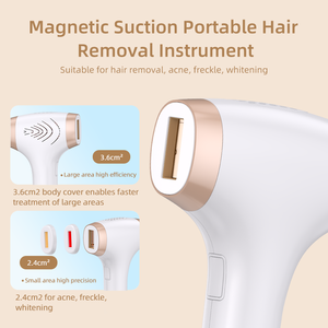 Depiladora Láser de Diodo Portátil 2 en 1, Depilación IPL con Enfriamiento para Uso Doméstico, para Todo el Cuerpo, con Instrucciones de Uso en Inglés - Product Image 2