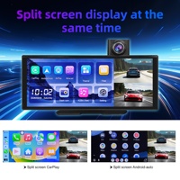Moniteur de voiture portable 11,4'' avec écran tactile intégré, permet la téléchargement d'applications, enregistreur vidéo 180° °   Caméra embarquée rotative et réglable en hauteur
